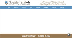 Desktop Screenshot of greatershiloh.org